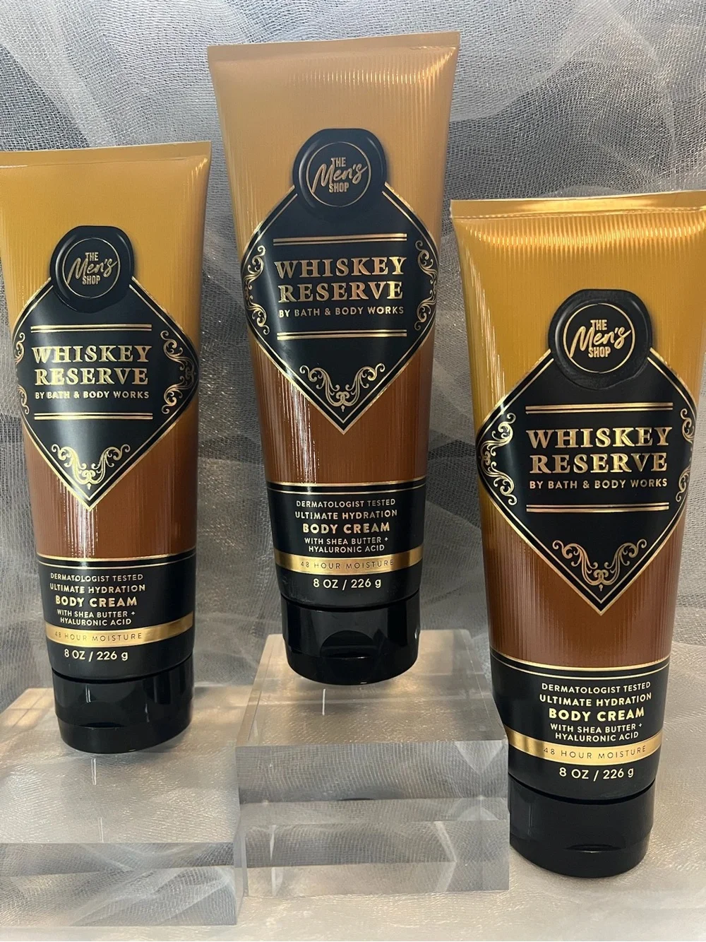 3-Pack Bath & Body Works Whiskey Reserve Men's Body Cream (FL1080)